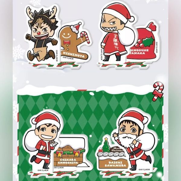 Акриловий стенд по аніме Волейбол Хайку Хайкью Merry X-mas Kayou 10924 фото