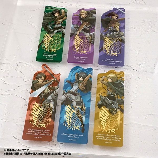 Закладка по аніме Атака Титанів Clear Bookmark Gum 16082602 фото